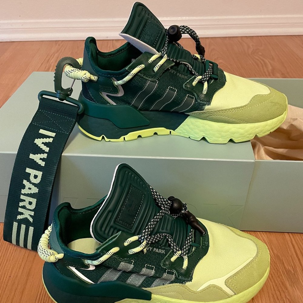 Beyonce Ivy Park Adidas Nite Jogger Dark Green Frozen Yellow US 5.5